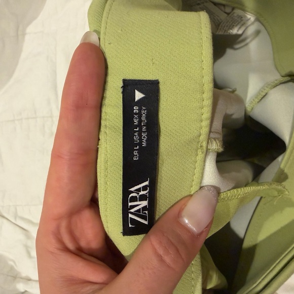 Zara Light Green Women's Skort - Picture 4 of 4